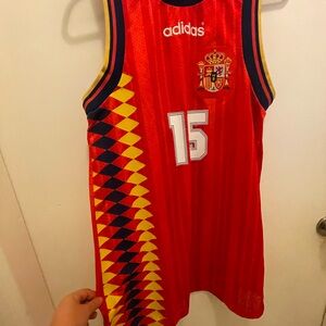 Adidas Red and Yellow Spain Jersey
